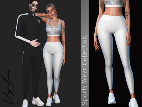 Sims 4 — Pants I Female - Sports Wear Collection by Viy_Sims — All Maps 5 Colors Compatible with HQ mode Low Poly