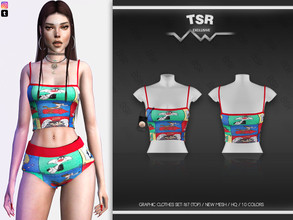 Sims 4 — GRAPHIC CLOTHES SET-167 (TOP) BD575 by busra-tr — 10 colors Adult-Elder-Teen-Young Adult For Female Custom