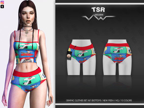 Sims 4 — GRAPHIC CLOTHES SET-167 (BOTTOM) BD576 by busra-tr — 10 colors Adult-Elder-Teen-Young Adult For Female Custom