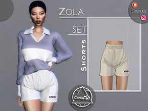 Sims 4 — Zola Set - Shorts by Camuflaje — Fashion / sporty set that includes a sweatshirt and shorts / Inspired by