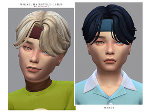 Sims 4 — Mikael Hairstyle - Child by -Merci- — New Maxis Match Hairstyle for Sims4. -15 EA Colours. -Unisex. -Base Game