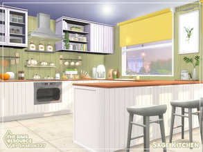 Sims 4 — Sage Kitchen - TSR CC Only by sharon337 — This is a Room Build 6 x 5 Room $15,107 Short Wall Height Please make