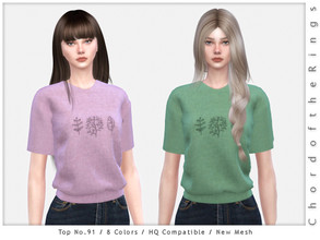 Sims 4 — Top No.91 by ChordoftheRings — ChordoftheRings Top No.91 - 8 Colors - New Mesh (All LODs) - All Texture Maps -