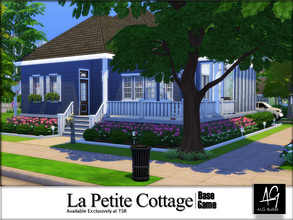Sims 4 — La Petite Cottage (Base Game) by ALGbuilds — La Petite Cottage is a 1 bedroom, 1.5 bath starter home with