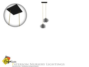 Sims 4 — Paterson Cloud Ceiling Lamp Short by Onyxium — Onyxium@TSR Design Workshop Lighting Collection | Belong To The