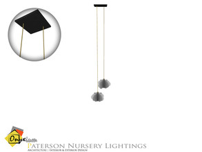 Sims 4 — Paterson Cloud Ceiling Lamp Medium by Onyxium — Onyxium@TSR Design Workshop Lighting Collection | Belong To The