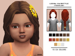 Sims 4 — Leona Hairstyle [Toddler] by OranosTR — Leona Hairstyle is a long hairstyle for toddlers sims. This hair has 15