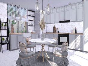 Sims 4 — Mikaela Kitchen by Suzz86 — Mikaela is a fully furnished and decorated kitchen. Size: 6x7 Value: $ 12,800 Short