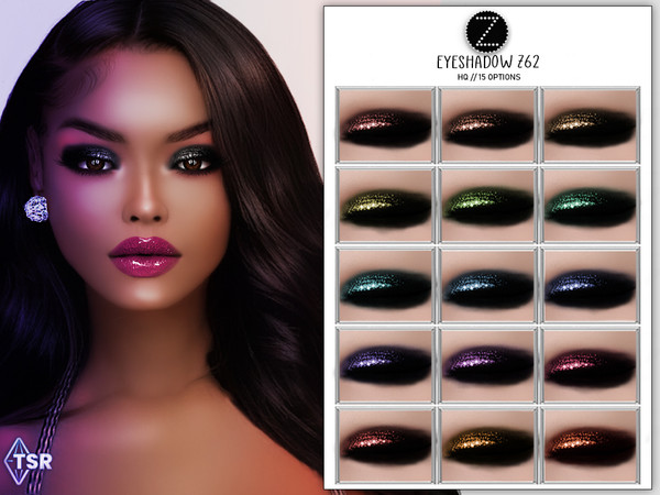 Sims 4 — EYESHADOW Z62 by ZENX — -Base Game -All Age -For Female -16 colors -Works with all of skins -Compatible with HQ