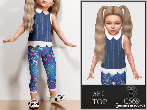Sims 4 — Set-Top C569 by Daph's — 2 Swatches Compatible with HQ mod Works with all of skins Custom Thumbnail All Lods All
