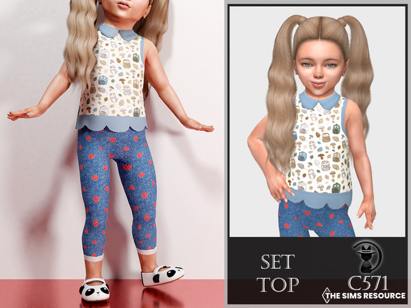 Sims 4 — Set-Top C571 by Daph's — 3 Swatches Compatible with HQ mod Works with all of skins Custom Thumbnail All Lods All