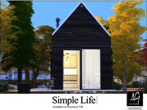 Sims 4 — Simple Life by ALGbuilds — Simple Life is a 1 bedroom loft, 1 bath Eco-friendly home. Simplistically decorated