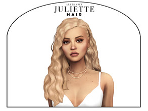 Sims 4 — Juliette Hair (Patreon) by arethabee — - 24 ea colors - base game compatible - hat compatible