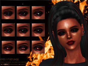 Sims 4 — Eyes 17 Set (HQ) by Caroll912 — A set of red, occult eyes in 9 different swatches - 6 of them contain iris +