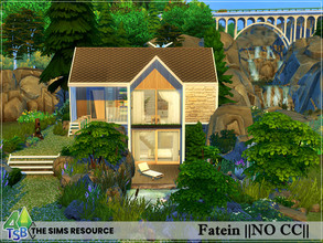 Sims 4 — Fatein  || NO CC || by Bozena — The house is located in the Brindleton Bay. Lot: 30 x 20 Value: $ 51 209 Lot