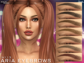 Sims 4 — Aria Eyebrows N113 by MagicHand — Arched eyebrows in 13 colors - HQ compatible. Preview - CAS thumbnail Pictures