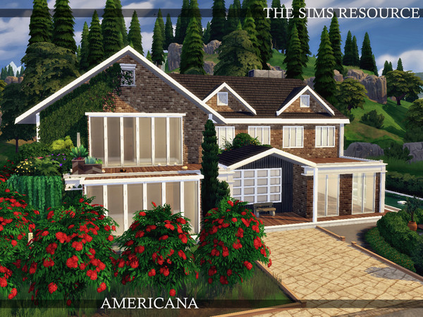 Sims 4 — Americana | noCC by simZmora — This house could be your sim's american dream. Developers status, partly