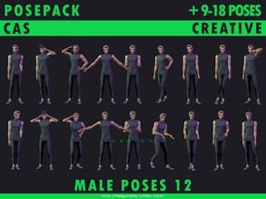 Sims 4 — Male poses 12 Posepack and CAS by HelgaTisha — Pose pack - Including 9-18 poses - All in one CAS - Goofball