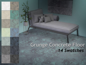 Sims 4 — Grunge Concrete Floor by RoyIMVU — Grunge concrete floor with peeled in 14 different tones. Has a slight