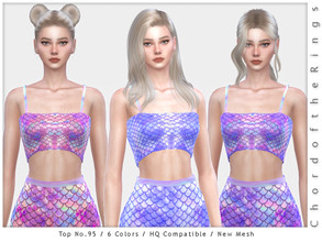 Sims 4 — Top No.95 by ChordoftheRings — ChordoftheRings Top No.95 - 6 Colors - New Mesh (All LODs) - All Texture Maps -