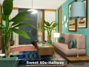 Sims 4 — Sweet 60s-Hallway by dasie22 — Sweet 60s-Hallway is a room in mid-century style. Please, use code bb.moveobjects