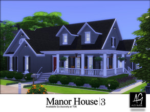 Sims 4 — Manor House 3 by ALGbuilds — Manor House 3 is ideal for roommates. Located in a great neighborhood with