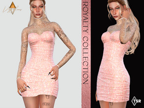 Sims 4 — Dress I - Royalty Collection by Viy_Sims — All Maps 15 Colors Compatible with HQ mode Low Poly