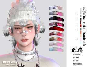 Sims 4 — Metal Band-Aid by Ashwwa — - 11 color - custom thumbnails - unisex - all lods - HQ