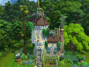 Sims 4 — Castle Cottage (Nightshade) by susancho932 — A fairy tale cottage for your sim to live in which focuses on the