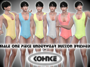 Sims 4 — Kohnke Male One Piece Underwear Button Brushed by CHKohnke — One Piece Underwear