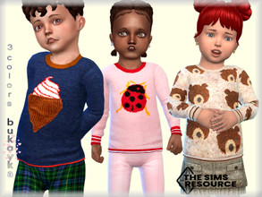 Sims 4 — Sweater  Toddler by bukovka — Sweater for babies. Installed standalone, suitable for the base game. Designed for