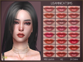 Sims 4 — LMCS K-pop Star Lipstick (HQ) by Lisaminicatsims — -K-pop Star Sets -New Mesh -24 swatches -All Skin