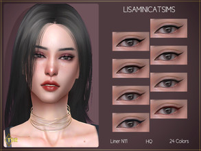 Sims 4 — LMCS K-pop Star Eyeliner (HQ) by Lisaminicatsims — -K-pop Star Sets -New Mesh -8 swatches -All Skin
