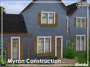 Sims 4 — Myron Construction Part 1 by Mutske — This set is inspiratie bij the Craftsman Architectural Style. Make sure