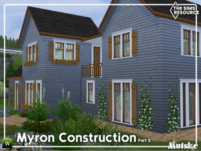 Sims 4 — Myron Construction Part 2 by Mutske — This set is inspiratie bij the Craftsman Architectural Style. Make sure