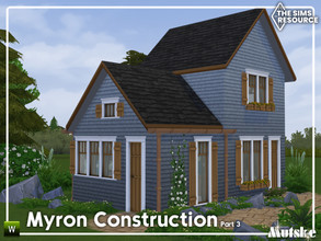 Sims 4 — Myron Construction Part 3 by Mutske — This set is inspiratie bij the Craftsman Architectural Style. Make sure