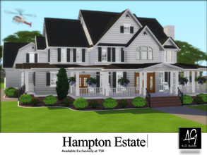 Sims 4 — Hampton Estate by ALGbuilds — Hampton Estate is a 6 bedroom, 6 bath home w/walk-in closets, unfinished basement,