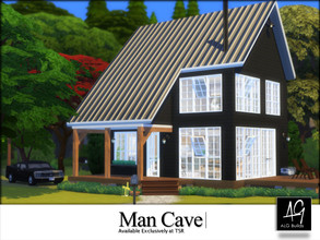 Sims 4 — Man Cave by ALGbuilds — Modern Farmhouse style cabin with stunning views all around, 2 bedroom, 3 bath and