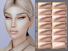 Sims 4 — [PATREON] EYEBROWS #26 by Jul_Haos — - CATEGORY: EYEBROWS - COLORS: 14 - GENDER: FEMALE - HQ TEXTURES - CUSTOM