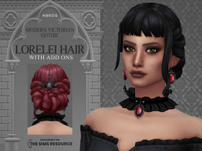 Sims 4 — Modern Victorian Gothic - Lorelei Hair by Nords — Sul sul, here is a classy traditional hairstyle tied in the