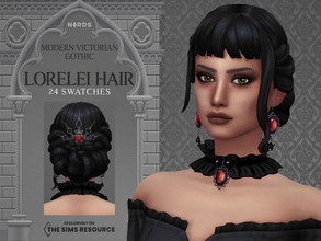 Sims 4 — Modern Victorian Gothic - Lorelei Hair by Nords — Sul sul, here is a classy traditional hairstyle tied in the
