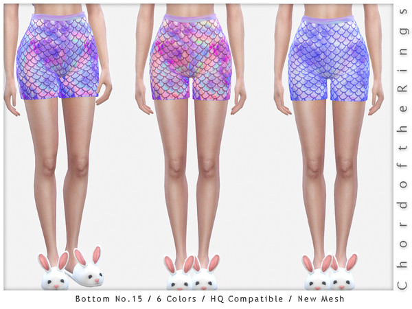 Sims 4 — Bottom No.15 by ChordoftheRings — ChordoftheRings Bottom No.15 - 6 Colors - New Mesh (All LODs) - All Texture