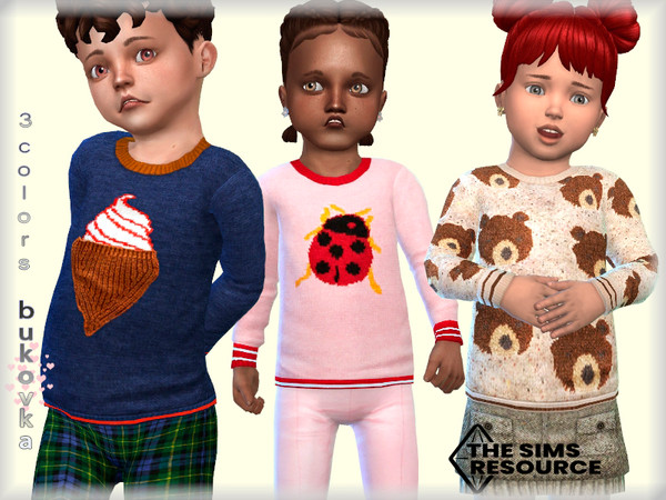 Sims 4 — Sweater Toddler by bukovka — Sweater for babies. Installed standalone, suitable for the base game. Designed for