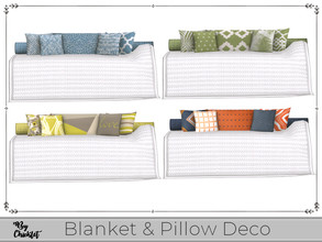 Sims 4 — Dual Purpose Blanket and Pillows Deco by Chicklet — Working from home can be a problem if you are lacking in