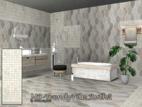 Sims 4 — MB-TrendyTile_Ruth2 by matomibotaki — MB-TrendyTile_Ruth2, elegant tile and floor set with 4 matching tile walls