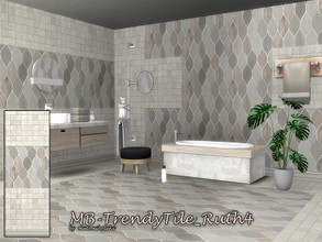 Sims 4 — MB-TrendyTile_Ruth4 by matomibotaki — MB-TrendyTile_Ruth4, elegant tile and floor set with 4 matching tile walls