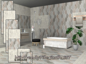 Sims 4 — MB-TrendyTile_Ruth_SET by matomibotaki — MB-TrendyTile_Ruth_SET, elegant tile and floor set with 4 matching tile
