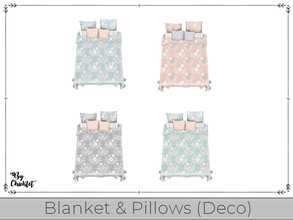 Sims 4 — Floral Dreams Blanket and Pillow Deco by Chicklet — If you are looking to refresh your master bedroom or guest