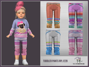 Sims 4 — RPLts4 Toddler Pants RPL124B by RobertaPLobo — :: Pants RPL122B for Toddler Girl - TS4 :: 4 swatches :: Custom