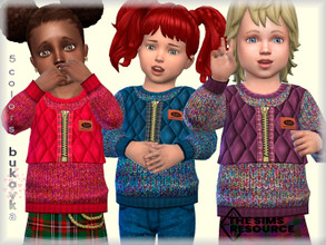 Sims 4 — Sweater and Vest  by bukovka — Sweater for babies. Installed standalone, suitable for the base game. Designed
